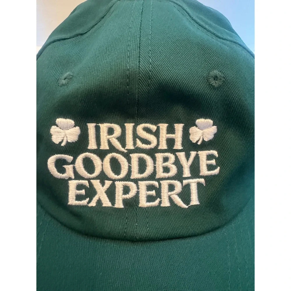 Hat Irish Goodbye Expert Green Dad Hat Shamrock Embroidered‎ Adjustable Cap